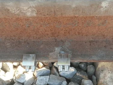 Temperaturmesssystem Rufus Rail am Schienenfuß